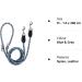 Multifunction Hands Free Dog Lead 2.6m Reflective Nylon Lead 2 Movable Metal Rings Adjustable Lengths Long Rope Leash for Walking Running and Training (Blue & Grey M - 1.0 x 260 cm) M - 1.0 x 260 cm Blue & Grey - Buy Online on GoSupps.com