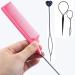 1 PCS Steel Pin Rat Tail Combs for women -2Pcs Braid Tool Loop - 1PCSBraid Ponytail Styling Maker hair tools for styling styling comb