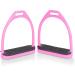 Equinate Stirrups Midway 12cm Pink - Anti-Slip Rubber Tread for Adults & Children - Set of 2 - International Shipping - Buy Online on GoSupps.com