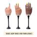 Professional Silicone Nail Practice Hand for Acrylic Nails | Left Hand Dark Brown with Adjustable Bracket and 50pcs Nail Tips - Buy Online on GoSupps.com
