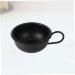 Minkissy 3-Pack Metal Shaving Bowl Set for Beard Hair Removal | Shaving Foam Shells & Handle | 9.2x9.2cm Black - Buy Online on GoSupps.com