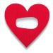 Fixtape Breathable sensor tapes for dexcom g6 glucose sensor i self-adhesive skin-friendly hypoallergen waterproof i heart patch in modern design with very high wearing comfort i 7 pieces red heart shape red