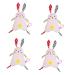 Ibasenice 4 pieces of sleeping comfort towel baby crowd toys baby towels for newborn baby towel toy baby cuddly ceiling Small animal filling material: pp cotton necessity