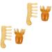 Minkissy massage comb for scalp head massage device head massage comb gua-sha board scalp acupunctive jade gua-sha massage brush scraper wide comb manual beeswax 4 pieces