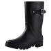Evshine Women's Mid Calf Rain Boots Waterproof Garden Shoes 8 Matte Black