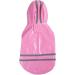 Outdoor Puppy Pet Rain Coat with Hood Waterproof Jackets PU Reflective Raincoat for Dogs Cats Apparel Clothes XL Pink - Buy Online on GoSupps.com