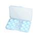 Fenteer Travel Storage Box for 6 Pairs Contact Lenses with Leak-Proof Silicone Seals. Small Size Blue