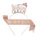Veewon Rhinestone Rose Gold Glitter Birthday Queen Sash and Tiara Headband for Women Girls Birthday Gifts