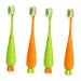 Frcolor 4 piece of carrot toothbrush children's toothbrushes soft contoured bristle children train toothbrush dentistry brush handwear carrot toothbrush pp toddler cute