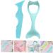 WOONEKY Make Up Stencils 2pcs Heated Lash Curler Silicone Eyeliner Make up Aid Masks Spoon Make up Aid Tools Ruler Usb 15x5.7cm - Buy Online on GoSupps.com