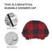 Moslion Classic Plaid Shower Cap - Red Black Gingham Buffalo Check Tartan Stripe | Large Reusable Double Layer Bath Cap for Stylish Hair Protection - Buy Online on GoSupps.com
