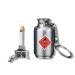 Permanent Match Lighter,Flint Metal Keychain Match,Fire Starter Permanent Match,Waterproof Emergency Survival Camping Keychain Lighter for Outdoor(Without Gas) (Silver Gas cans)