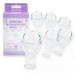 Pacifier Addict - Size 8 Nipples - Replacement Adult Pacifier Teats (Set of 6) (Clear)