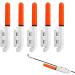 Aoreun night light fishing 5 pieces of fishing alarm bells LED bite indicator rod tip waterproof glow stick with buckle night fishing Rod lights for night fishing sea fishing Rod tip lights red