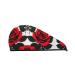 Red Rose Coral Velvet Dry Hair Cap Quick-Dry Hair Towel Wrap for Women and Men Ideal for Travel & Home