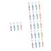 Minkissy 24 STK toothbrush household cleaner prosthesis cleaner Denture Cleaning Brush Denture Cleaner prosthesis brush tools Creative prosthesis cleaning brush adult