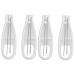 Button Hook Helper 2pcs Clothes Wearing Button Hook Dressing Assistance Tool Button Pulling Wearing Tool Fixed Button Hook 15.5X3X1.5CM White