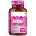 Chelated Iron + Vitamin C Tablets - 120 Veg Tablets with Vitamin B12 Zinc Folic Acid Beetroot Extract - High Absorption Energy & Immunity 100% RDA
