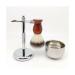 HRTC men's shaving brushes fashionable male plastic including razor cup stands perfect razor-cream safety rasier brush set simply 2.9x6inchs silver