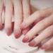 Bohend Pink Short False Nails Oval Chic Shiny Gradient Full Cover 24Pcs FALSE Nails For Women And Girls