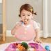 SFCCMM Toddler Silicone Divided Plate - Non-Slip Suction Baby Dinnerware (Dinosaur Pink) - Buy Online on GoSupps.com