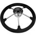 11 Boat Steering Wheel Stainless Steel 5 Poke 25 Destroyer Style Anti-Slip Black PU Foam - Ideal for Boats, Yachts, Pontoon Boats - Buy Online on GoSupps.com