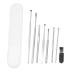 Hemoton 1 Set Ear Spoon Set of 8 Ear Cleaning Kit Earring Cleaner Home Tools Canal Handheld Ear Scope Ear Wax Pick Durable Ear Picks Ear Picks for Home Ear Wax Picking Props Scraper Silver