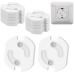 Sockets child locking socket fuse with rotary mechanism 12 pieces child safety socket cover socket protection for babies and toddlers