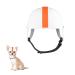 Pet helmet dog heal with ear hole pet motorcycle helmet outdoor bike dog cap with adjustable chin straps for dogs cats puppies white and orange s