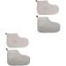 Housoutil 2 Pairs Wax Warm Foot Cover Thermal Foot Liner Beauty Paraffin Wax Easy Liner Faux Buns Wax Gloves Paraffin Wax Cover Wax Foot Bag Spa Moisturizing Socks Mittens Cotton 28X20X0.9CMx2pcs Greyx2pcs