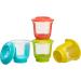 Vital Baby NOURISH Store & Wean Pots - Stackable Storage with Soft Bases - Leakproof Lids - BPA Free - Ideal for Weaning & Snacks - 4pk 4oz/120ml - Buy Online on GoSupps.com