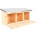 Esschert Design NK85 Horizontal Sparrow "Condo" Wood Birdhouse Metal Roof - Buy Online on GoSupps.com