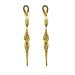 2 Pieces Brass Ear Spoon Mini tiny Spoons Mini Shovel Ear Spoon with keychain Vintage Spoon Pendant Charms (goddessA)