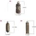 Vintage Brass Necklace Pendant with Buddhist Carving - Pill Box Keychain for Travel - Personal Pill Organizer - Buy Online on GoSupps.com