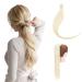 Ponytail Extension Wrap Around Long Straight Curly Clip in Ponytail Hair Extensions for Women Brown Black Blonde Hairpiece 23"-Straight Bleach Blonde