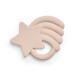 Jollin Natural rubber Beißring Baby Falling Star Pale Pink - Sternschnuppe - Baby Greifling - Dental Aid - Pollutant -free and BPA -free - Baby toy - Rosa Pale Pink (1 SPACK) Falling Star