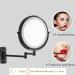 Gecious Black LED Makeup Mirror with 3 Color Lights 8 inch Double Sided 1X/7X Magnifying, 360 Rotation Vanity Mirror for Home Bathroom Shaving - Plug Powered - Buy Online on GoSupps.com