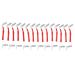Toothbrush L-shape push-pull interental brush oral care tooth whitening toothpick orthodontic cleaning brush red 25 pieces
