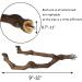 Kathson Natural Parrot Perch Stand Wild Grape Stick Toy for Small Birds - 3PCS - Buy Online on GoSupps.com