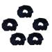 Fenteer 5 Velvet Scrunchies - Elastic Hair Ties & Ponytail Holders for Women in Navy Blue | Trendy Hair Accessories - Buy Online on GoSupps.com