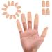 Zxfuture 16pcs Gel Finger Cots Finger Protectors Finger Caps Silicone Fingertips Protection - Provide Relief for Finger Cracking, Corns, Blisters, and Calluses Protect(Nude, Medium)