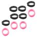 Fomiyes 10 -hour silicone ring cleaning scissors finger ring fur scissors with finger handles handles for fare dogs with ring inserts finger protection ring hair shear pebbles thumb ring