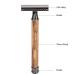 Ankroyu Men's Adjustable Beard Shaver - Double-Sided Manual Razor with Non-Slip Wooden Handle - Buy Online on GoSupps.com