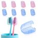 XBFOCNH 8 pieces of toothbrush protective cover portable toothbrush head protective cover for trips toothbrush protective cover toothbrush cover caps for travel at home camping and school