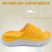 GPOS Women's Athletic Recovery Sandals with Arch Support - Yellow/White - Buy Online on GoSupps.com