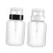 Beatifufu 200ml Pump Bottles for Nail Polish Remover Easy to Use Lockable Design Black Neck Pack of 2