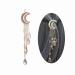 Romantic Rhinestone Crescent Moon Star Charm Hair Clips  Crystal Beads Tassel Drop Hair Pins Chain Hairpin for Women Girls Bridal Jewelry Hair Accessories (Rose Gold)