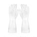 Housekeeping Gloves Kitchen dishwashing Gloves Women's Thick Laundry Rubber Gloves M/Code Ivory White Ivory white M/code