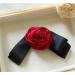 gaobaozhu Rose Black Bow Vintage Style Fabric Flower Hair Clip Women's Butterfly Knot Suitable for Dating and Daily Dressing - Buy Online on GoSupps.com