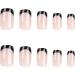 French False Nails - Short False Nails French Tip False Nails - 30PC 15 Sizes Black French Tip Nails Acrylic Full Cover Short Fake Nails Tips Press on Nails with Glue Jelly Gel Black Tips Warm Nail - Buy Online on GoSupps.com